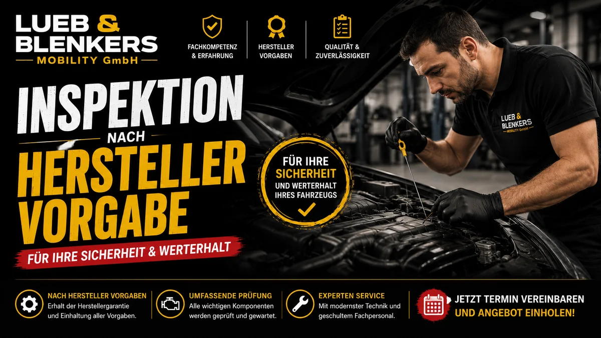 Inspektion nach Herstellervorgabe bei Lueb & Blenkers Mobility in Kleve